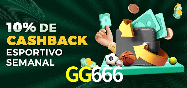 10% de bônus de cashback na GG666