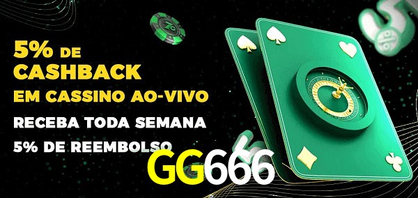 Promoções do cassino ao Vivo GG666